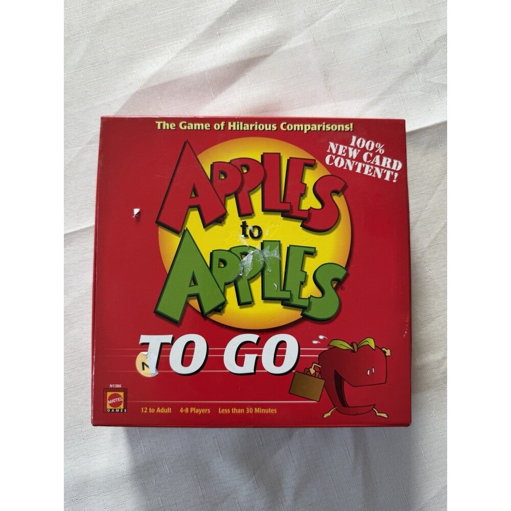 Mattel Games Apples to Apples To Go Card Game 4-8 Players Mensa Select N1386